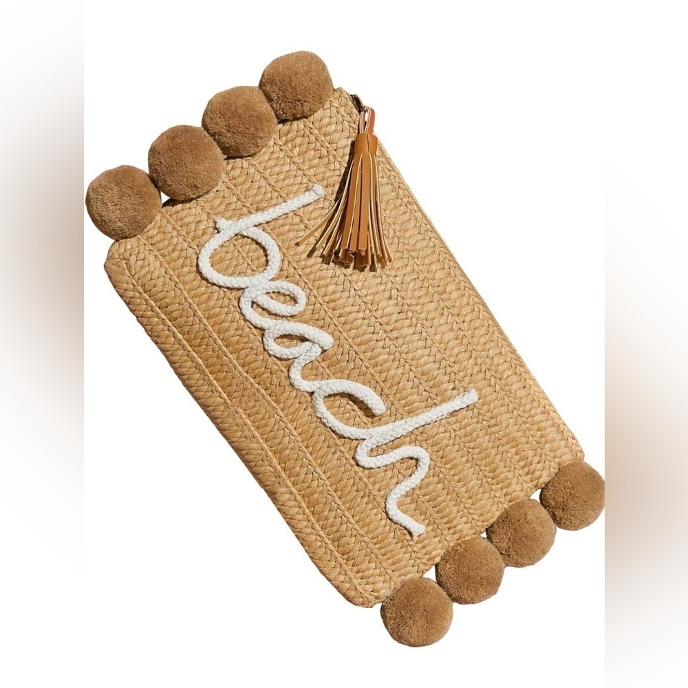 Tassel Straw Clutch Handbags Woven Clutches Boho Purses